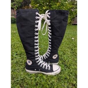 Converse All-Star Chuck Taylor XXHI Black Knee High Sneakers Womens 5.5 Men 3.5